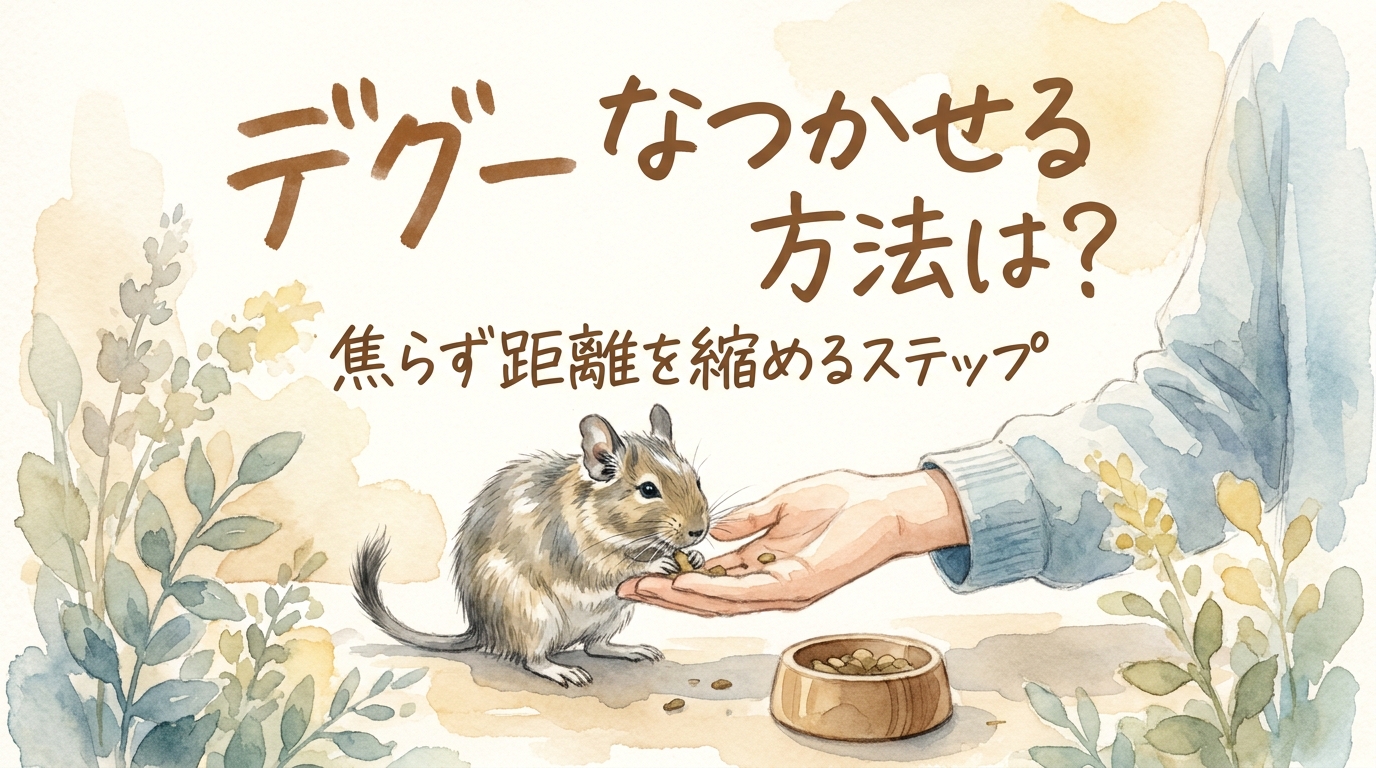デグー なつかせる 方法は?焦らず距離を縮めるステップ