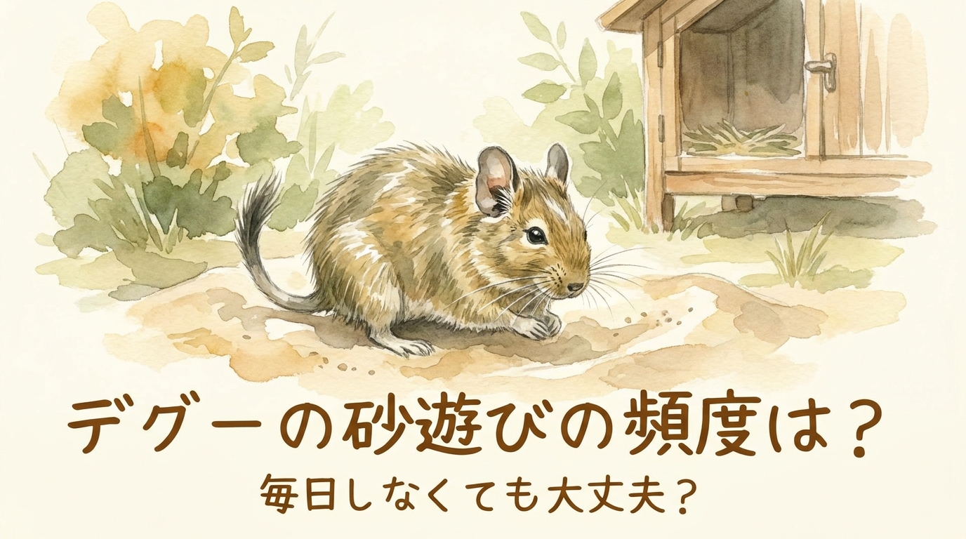 デグーの砂遊びの頻度は？毎日しなくても大丈夫？