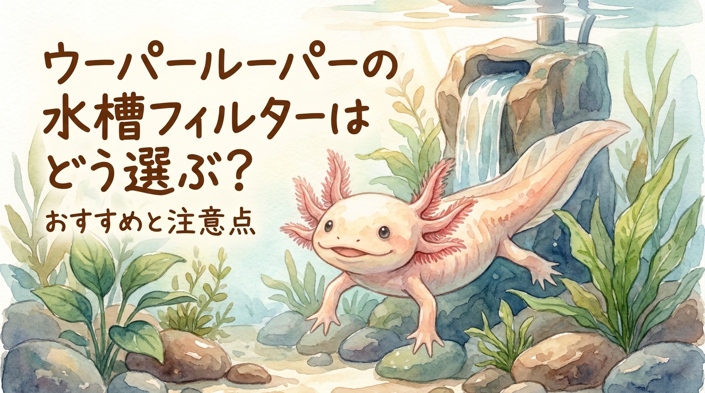 ウーパールーパーの水槽フィルターはどう選ぶ?おすすめと注意点